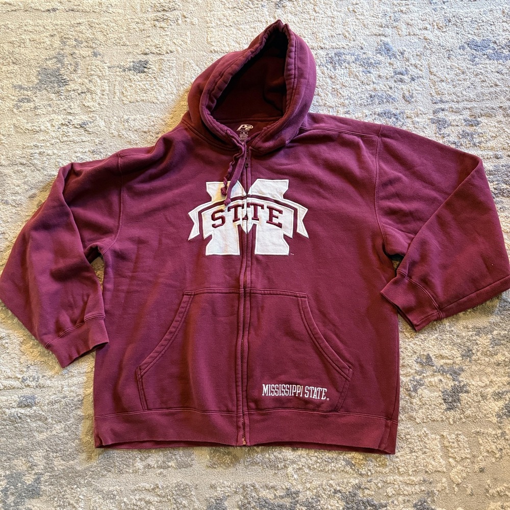 Mississippi State Bulldogs Hoodie Mens XL Red NCAA Sweatshirt Pro Player